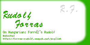 rudolf forras business card